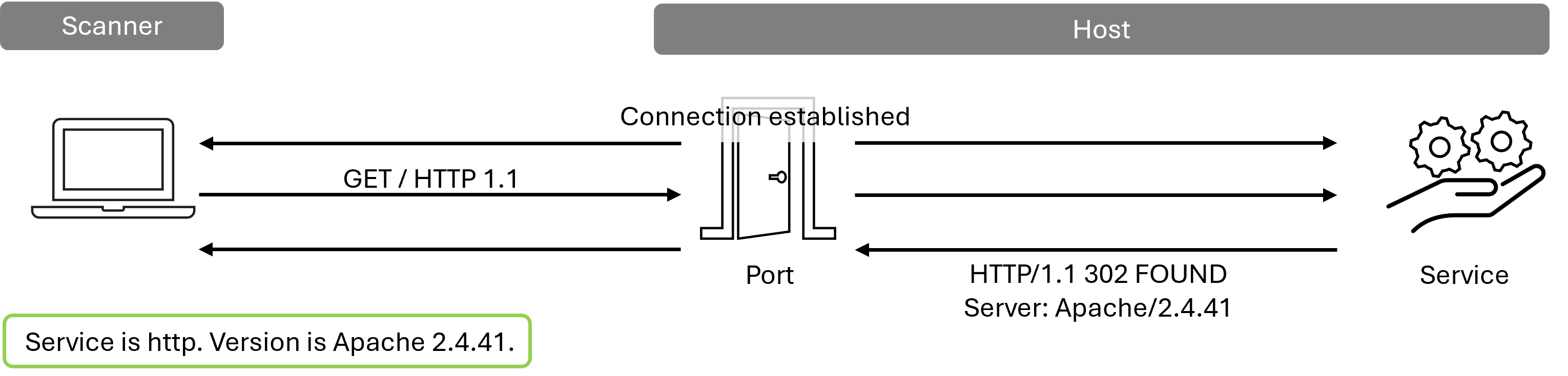 Service detection through requests